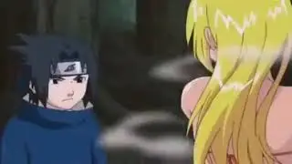 Naruto using super sexy jutsu on Sasuke