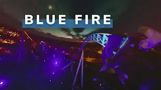 🎡Blue Fire on ride / POV de nuit 🇩🇪 Europa Park
