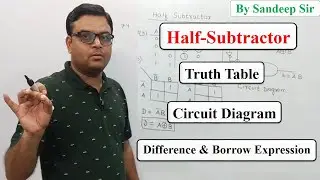 Half Subtractor with Truth Table, Block Diagram, Logic Expression and Circuit Diagram Explained