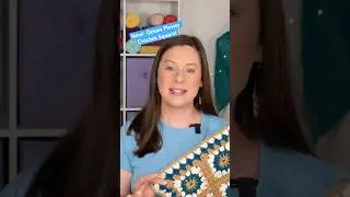 Ocean Flower Crochet Square! 🌊 Full step by step tutorial!