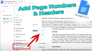 Add Page Numbers & Headers in Google Docs