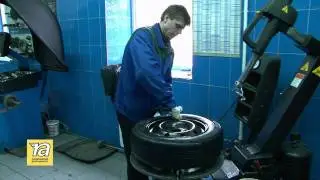 Процесс шиномонтажа в Петровском шинном центре