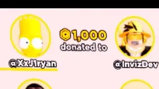donating 2,000 robux and 3,000 robux to random people