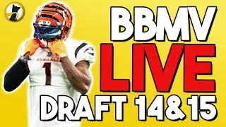 Best Ball Mania V #BBMV LIVE Underdog Fantasy Bestball Draft 14 & 15 | Underdog Portfolio Weekly