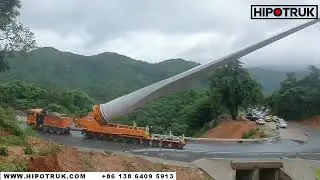 How to Transport Wind Turbine Blades to the Mountain Roads