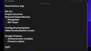 Food Delivery App using Firebase [React Native Tamil] [PART-1]