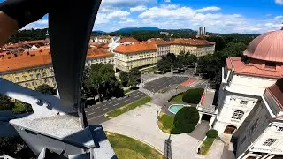 Climbing a statue during the day | Climbing Graz #5