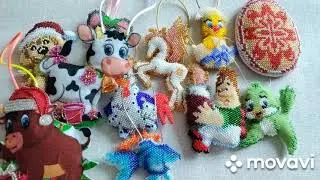 Бисероплетение😊 Игрушки. Кирпичное плетение и не много вышивки!
