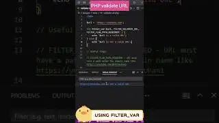PHP FILTER_VALIDATE_URL Filter #shorts #short #coding #youtubeshorts