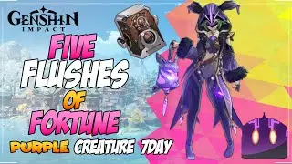 Eventi della fotocamera | Five Flushes of Fortune | Day 7 purple creature| Genshin Impact Guide ITA