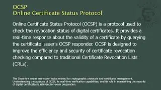 OCSP - Online Certificate Status Protocol