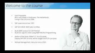 Build Fiori Apps Using ABAP RESTful Programming Meet your Instructor