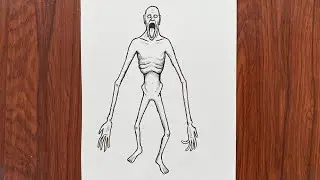 How to draw a SCP-096, Drawing step by step