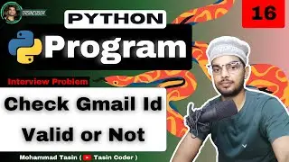 Function to Check Gmail Id valid or not in Python ❤️ | Python Programs 🔥| Day 16