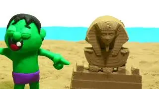 Baby hulk sand Play Doh Stop Motion and Cartoons For Kids