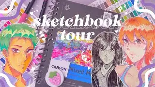 FLOP SKETCHBOOK TOUR | aka my art block sketchbook 😈⭐️