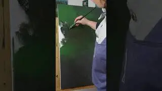 Paint a big painting with me!  #painting #acryliconcanvas #painter #artist #artstudio