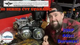 GoPowersports 40 series torque converter install- 440cc Duromax engine- Zircon Go Kart- FIRST DRIVE!