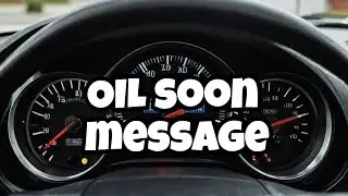 What is the change oil soon message and how to reset it?