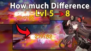 Hutao burst showcase in different level #genshinimpact #hutao #genshin #games