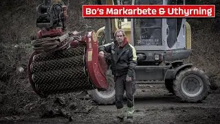 Bo siktar ut jord från stubbar och rötter