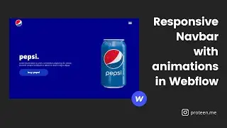 Responsive Navbar with Animations in Webflow | Pepsi Website #01