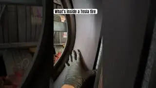 Inside a Tesla tire #youtubeshorts #shorts