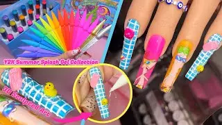 Phineas & Ferb Character Nails With 3D SCULPTED GEL ART! Nailzbydev Y2K Summer Splash Gel Collection