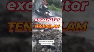 alat berat hampir tenggelam #shorts #yearofyou #excavator #zxwba