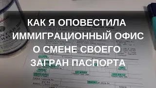 Как я оповестила иммиграционный офис о смене своего загран паспорта