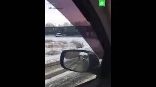 In the Altai Territory, a freight train hit a passenger car and dragged it for a long time.