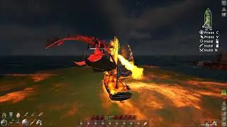 ATLAS EU PVP Pirates. Неожиданная встреча дракона на аванпосте.