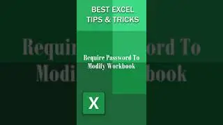 Require Password To Modify Your Workbook In Excel #Shorts