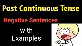 Past Continuous Tense Negative Sentence | Past Continuous 