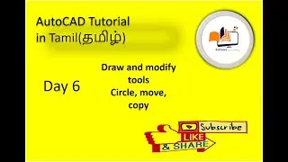 Autocad tutorial in tamil for beginners|AutoCAD Draw tools in tamil|move,copy in AutoCAD in tamil