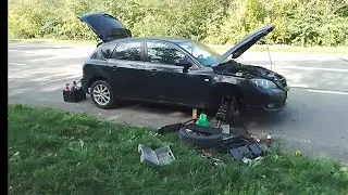 Замена передних стоек на Mazda 3 mps