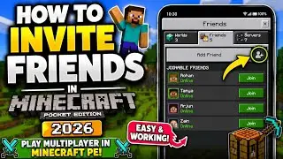 How to Invite Friends in Minecraft PE 2026 | Play Multiplayer in Minecraft Pocket Edition