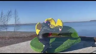 Воскресная прогулка по городскому парку города Лепеля