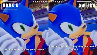 Sonic Racing: CrossWorlds Nintendo Switch vs Xbox Series X comparison