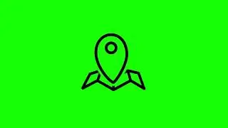 map location icon green screen | animated icon green screen