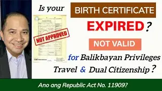 EXPIRY DATE FOR BIRTH CERTIFICATES & OTHER DOCUMENTS? | RA 11909