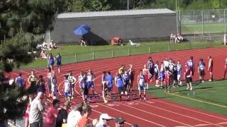 Matthew runs the 100M dash and breaks school record