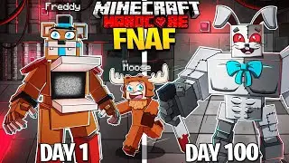 I Survived 100 Days as FREDDY FAZBEAR in HARDCORE Minecraft!
