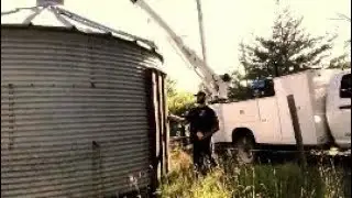Grain Bin unload time lapse