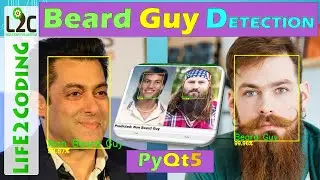 Deep Learning Classification GUI Application using PyQt5 : Beard and Non-beard Guys Detection