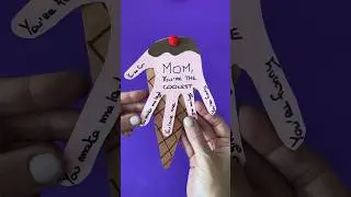 Mother’s Day Ice Cream Craft! Mom you’re the coolest! #mothersday #mothersdaycraft