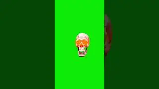 Pulsing Skull Green Screen Reveal 💀 