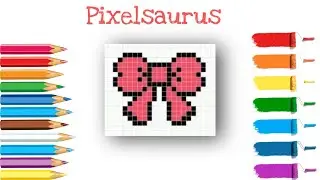 Как нарисовать БАНТ - рисование по клеточкам / How to draw a BOW / PIXEL ART