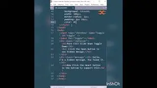 Slide Down Toggle using HTML CSS #viral #webdesign #shortvideo #youtubeshorts #java #javascript