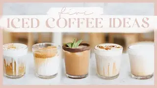 ICED COFFEE IDEAS YOU CAN MAKE AT HOME | Mint mocha, toasted coconut, salted cold foam & more! ☕️✨